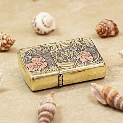 Zippo Heavy-duty Vintage Bronze Snake Brings Good Fortune - CC74
