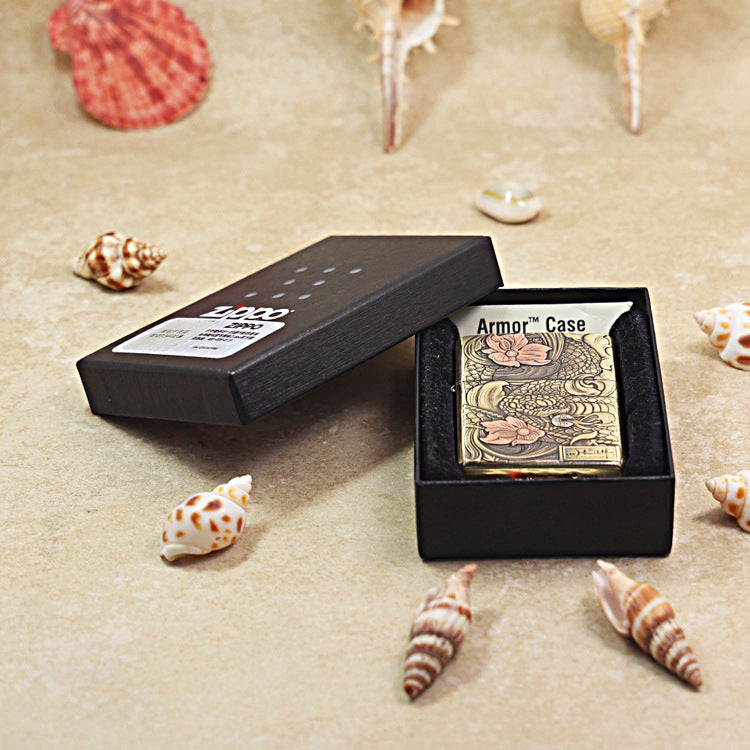 Zippo Heavy-duty Vintage Bronze Snake Brings Good Fortune - CC74