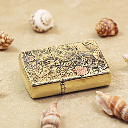 Zippo Heavy-duty Vintage Bronze Tang Lion and Beauty - CC76