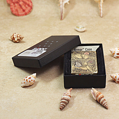 Zippo Heavy-duty Vintage Bronze Wolf and Forest Nymph - CC77