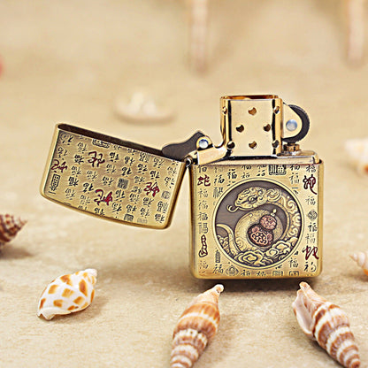 Zippo Heavy-duty Vintage Bronze 'Year of the Snake' - CC22