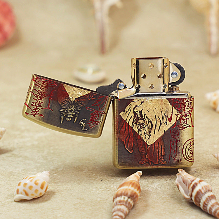 Zippo Heavy-duty Vintage Bronze Zhong Kui Exorcist - CC85