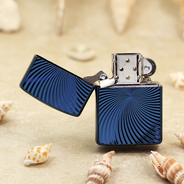 Zippo Heavy-duty Blue Titanium Layered with Swirl Design - JP35