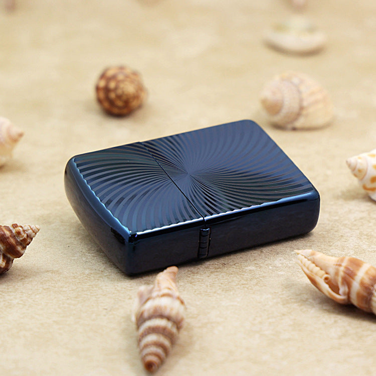 Zippo Heavy-duty Blue Titanium Layered with Swirl Design - JP35