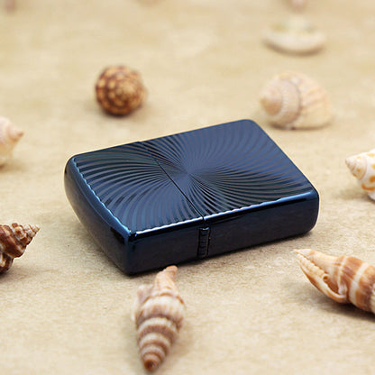 Zippo Heavy-duty Blue Titanium Layered with Swirl Design - JP35