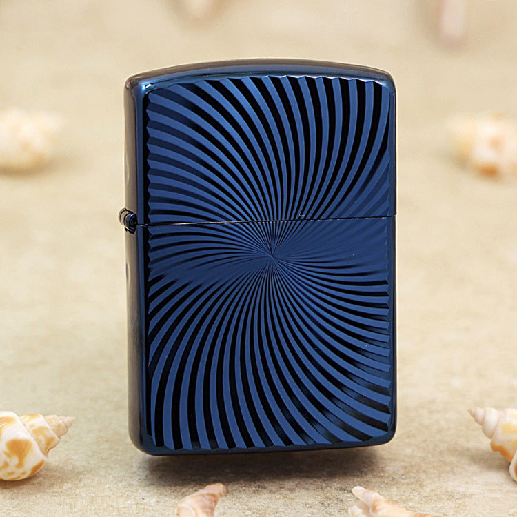 Zippo Heavy-duty Blue Titanium Layered with Swirl Design - JP35