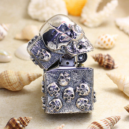 Zippo Heavy-duty Intricate Carve Skull Emblems - JP46