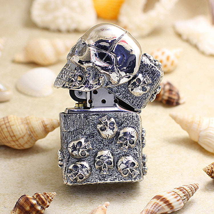 Zippo Heavy-duty Intricate Carve Skull Emblems - JP46