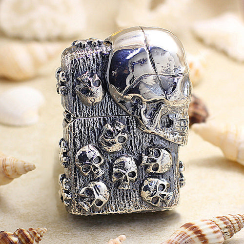 Zippo Heavy-duty Intricate Carve Skull Emblems - JP46