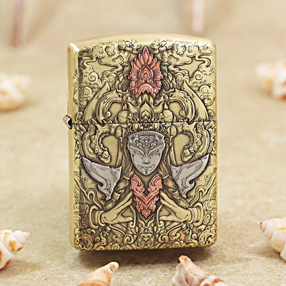 Zippo Heavy-duty Premium Shine Bronze Avalokitesvara Bodhisattva - CC69