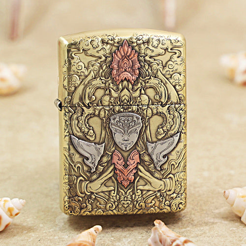 Zippo Heavy-duty Premium Shine Bronze Avalokitesvara Bodhisattva - CC69
