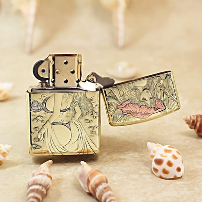 Zippo Heavy-duty Premium Shine Bronze Beach Beauty - CC47
