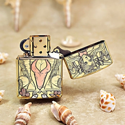 Zippo Heavy-duty Premium Shine Bronze 'Casino Dealer' - CC16