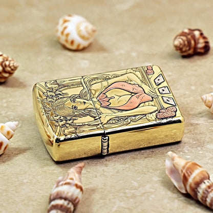 Zippo Heavy-duty Premium Shine Bronze 'Casino Dealer' - CC16