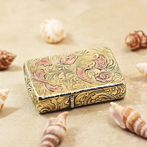 Zippo Heavy-duty Premium Shine Bronze Cyclone Scrollwork - CC46