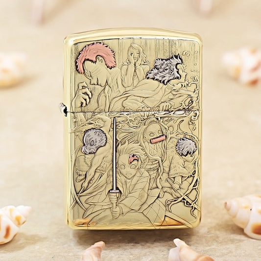 Zippo Heavy-duty Premium Shine Bronze 'Demon Slayer Corps' - CC42