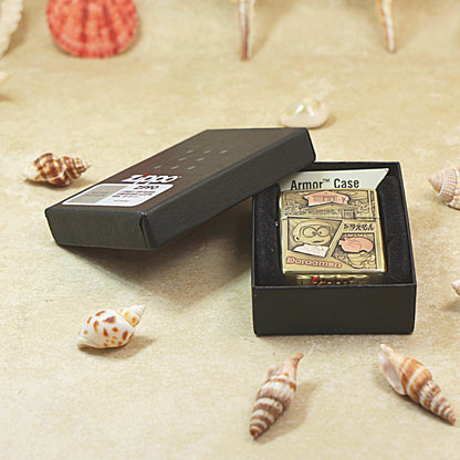 Zippo Heavy-duty Premium Shine Bronze 'Doraemon & Nobita' - CC26