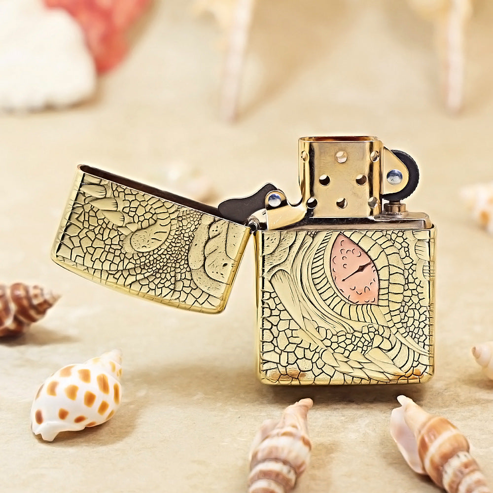 Zippo Heavy-duty Premium Shine Bronze 'Dragon Eye' - CC43