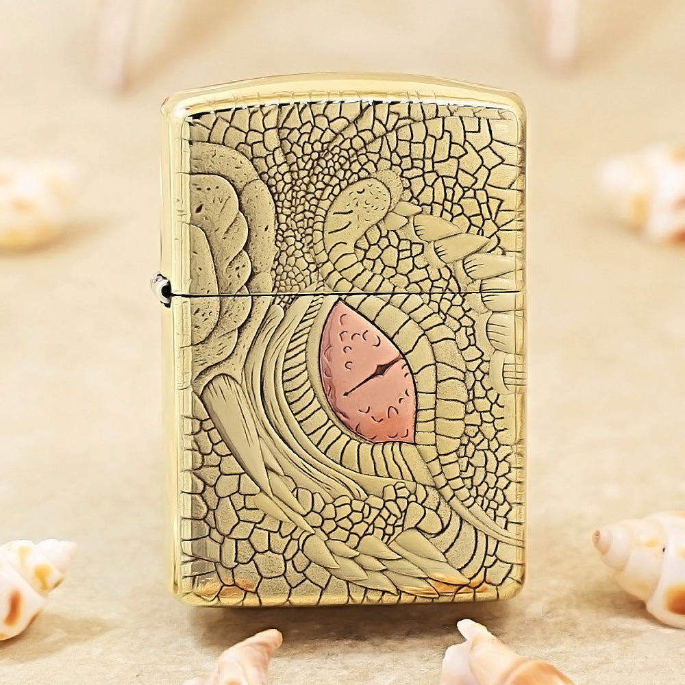 Zippo Heavy-duty Premium Shine Bronze 'Dragon Eye' - CC43