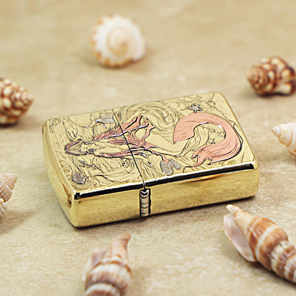 Zippo Heavy-duty Premium Shine Bronze Enchanted Mermaid - CC83