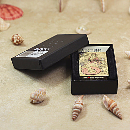 Zippo Heavy-duty Premium Shine Bronze Enchanted Mermaid - CC83