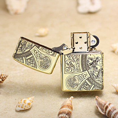 Zippo Heavy-duty Premium Shine Bronze Four Horsemen of Apocalypse - CC60