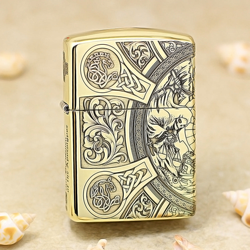 Zippo Heavy-duty Premium Shine Bronze Four Horsemen of Apocalypse - CC60