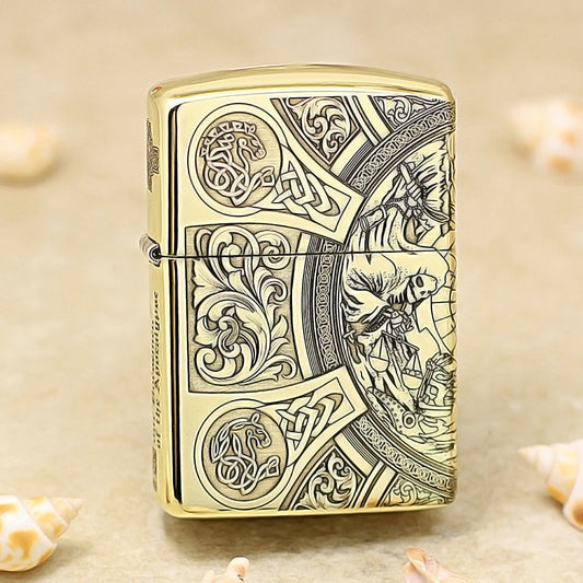 Zippo Heavy-duty Premium Shine Bronze Four Horsemen of Apocalypse - CC60
