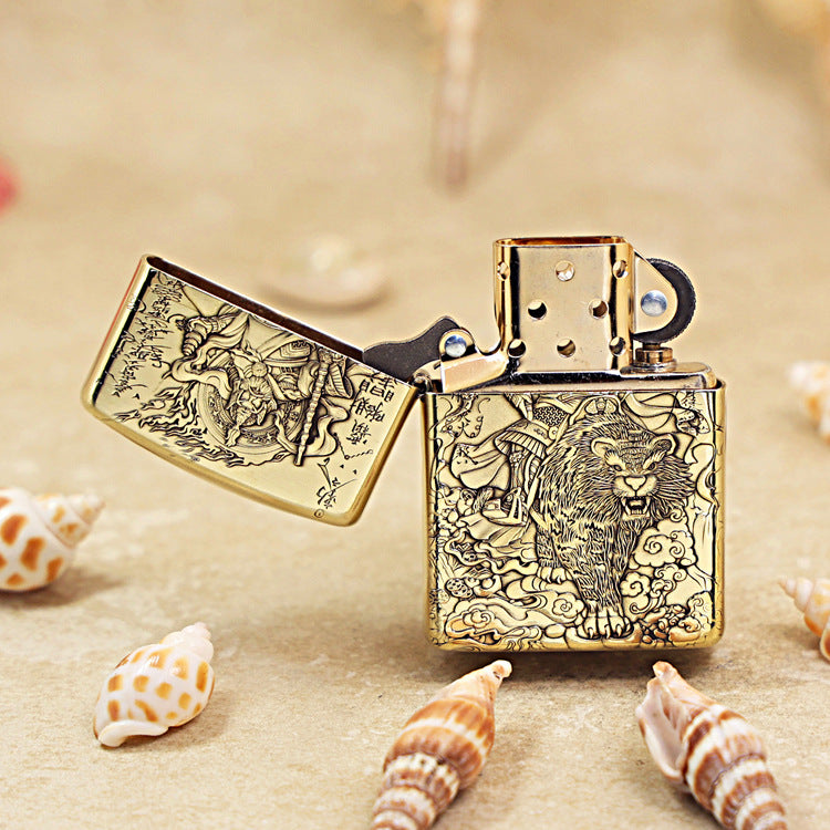 Zippo Heavy-duty Premium Shine Bronze God of Riches Zhao Gongming - CC82