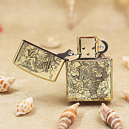 Zippo Heavy-duty Premium Shine Bronze God of Riches Zhao Gongming - CC82
