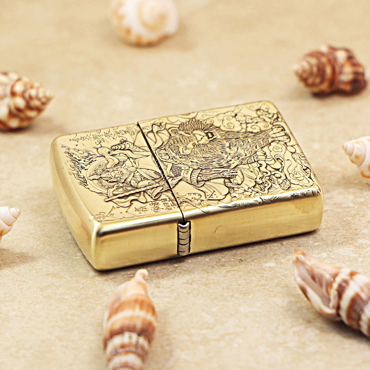 Zippo Heavy-duty Premium Shine Bronze God of Riches Zhao Gongming - CC82
