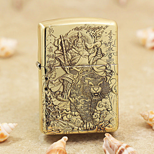 Zippo Heavy-duty Premium Shine Bronze God of Riches Zhao Gongming - CC82