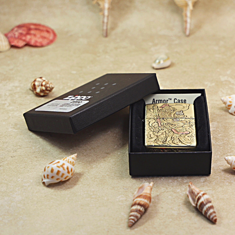 Zippo Heavy-duty Premium Shine Bronze Imperial Door God - CC67