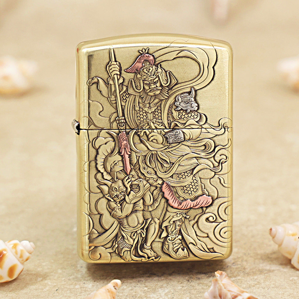 Zippo Heavy-duty Premium Shine Bronze Imperial Door God - CC67