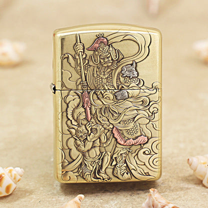 Zippo Heavy-duty Premium Shine Bronze Imperial Door God - CC67