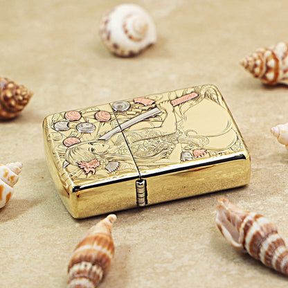 Zippo Heavy-duty Premium Shine Bronze 'Katana Ronin' - CC04