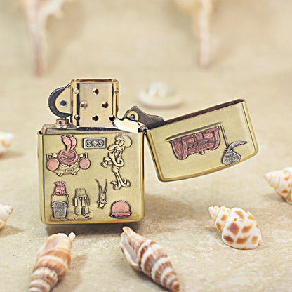 Zippo Heavy-duty Premium Shine Bronze 'SpongeBob and Friends' - CC19