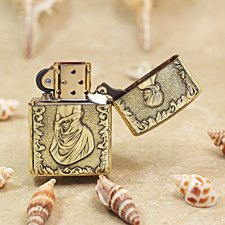 Zippo Heavy-duty Premium Shine Bronze Tropical Beauty - CC72