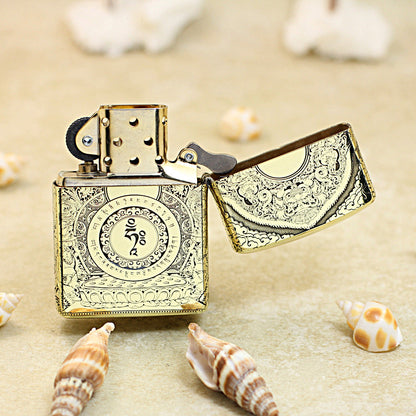 Zippo Heavy-duty Premium Shine Bronze 'White Tara Bodhisattva' - CC39