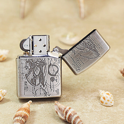 Zippo Heavy-duty Smoked Steel 'Alien Tech' Medallion - DS133