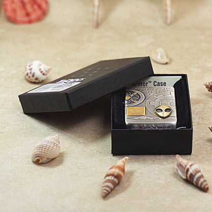 Zippo Heavy-duty Smoked Steel 'Alien Tech' Medallion - DS133