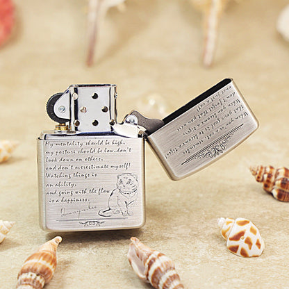 Zippo Heavy-duty Smoked Steel 'Heart Has a Fierce Tiger' - DS144