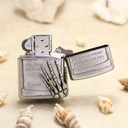 Zippo Heavy-duty Tumbled Steel 'Til Death Do Us Part' - DS153
