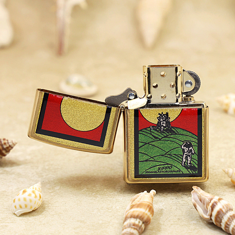 Zippo Astronaut and the Moon Gold Plate - Figure Collection - JP57