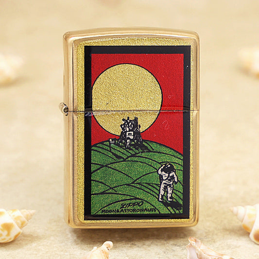 Zippo Astronaut and the Moon Gold Plate - Figure Collection - JP57