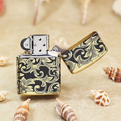 Zippo Obsidian & Gold Botanical Elegance - 162-DS10