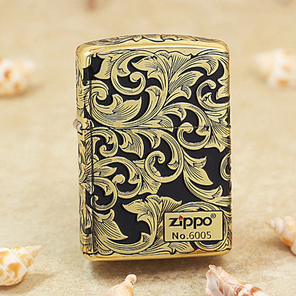 Zippo Obsidian & Gold Botanical Elegance - 162-DS10
