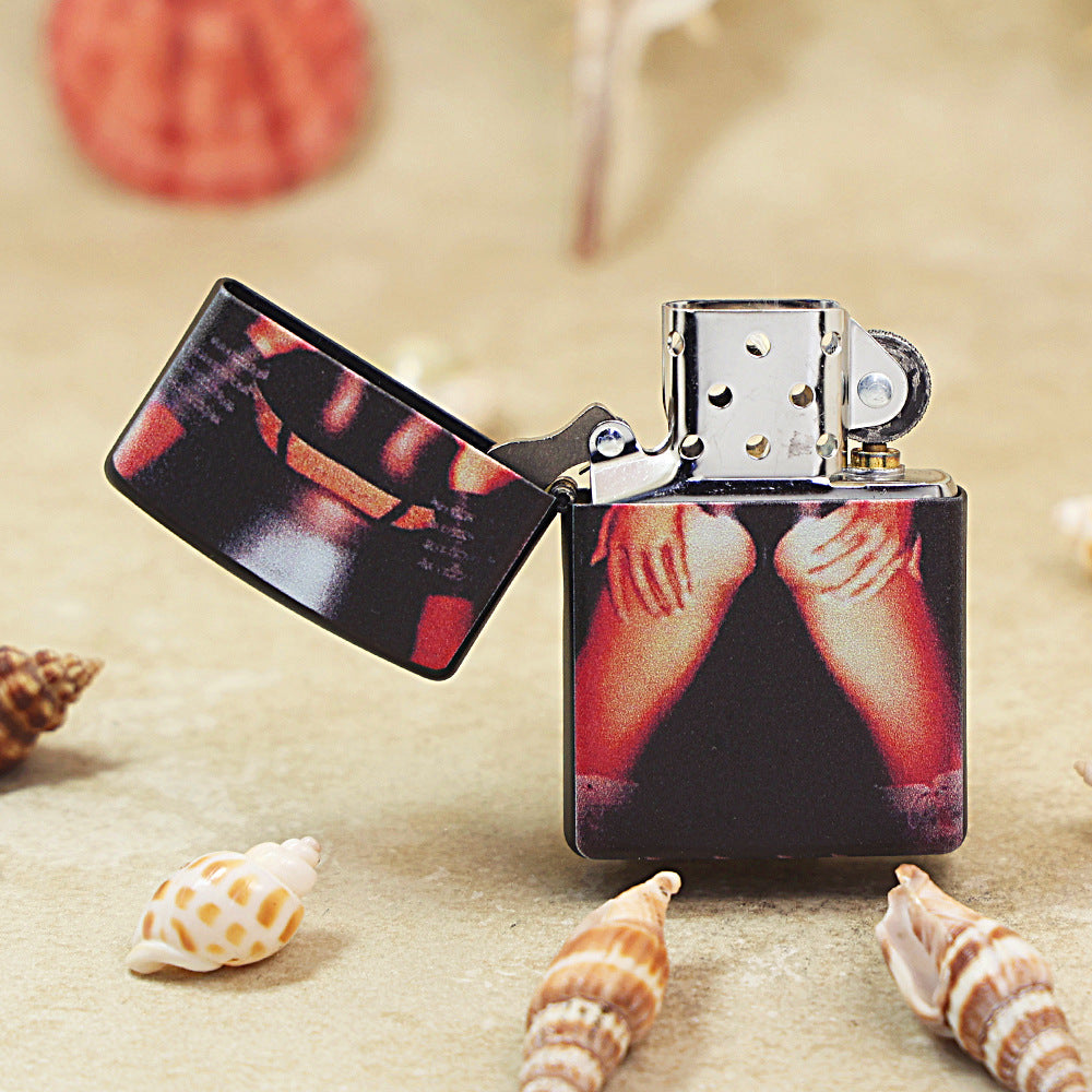 Zippo Obsidian Matte 'Black Temptation' Hue Print - DS135