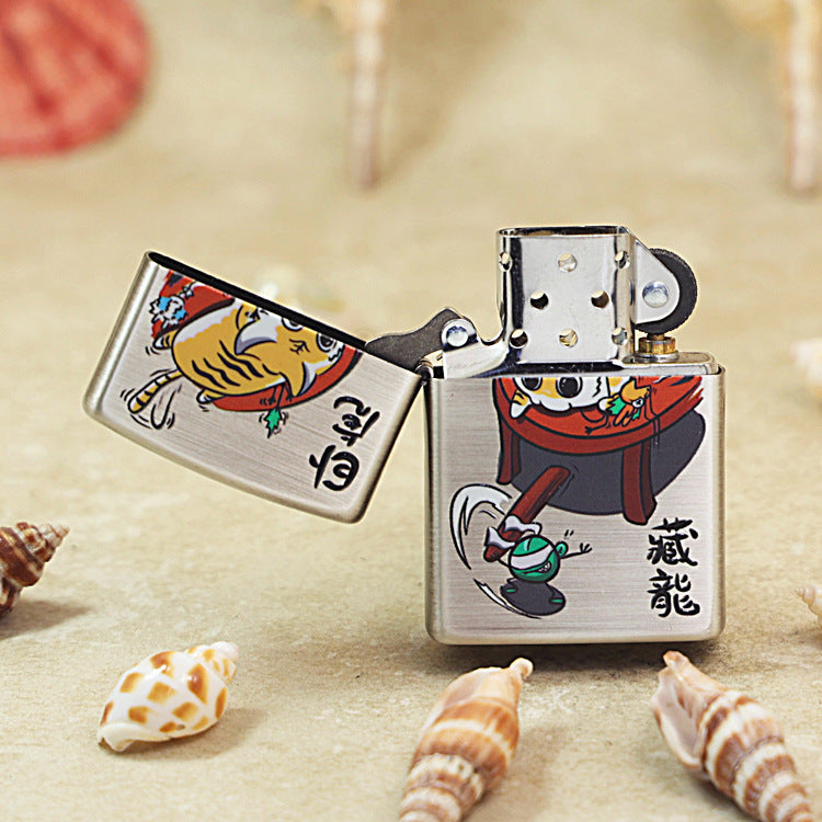 Zippo Textured Smoked Steel 'Crouching Tiger Hidden Dragon' - DS128