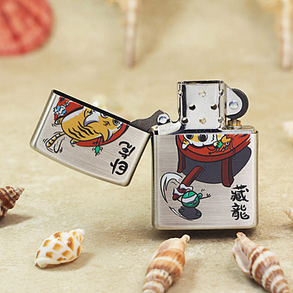 Zippo Textured Smoked Steel 'Crouching Tiger Hidden Dragon' - DS128